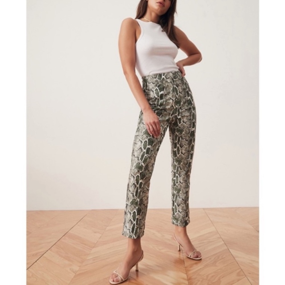 Revolve Song of Style Faux Leather Snakeskin Pants